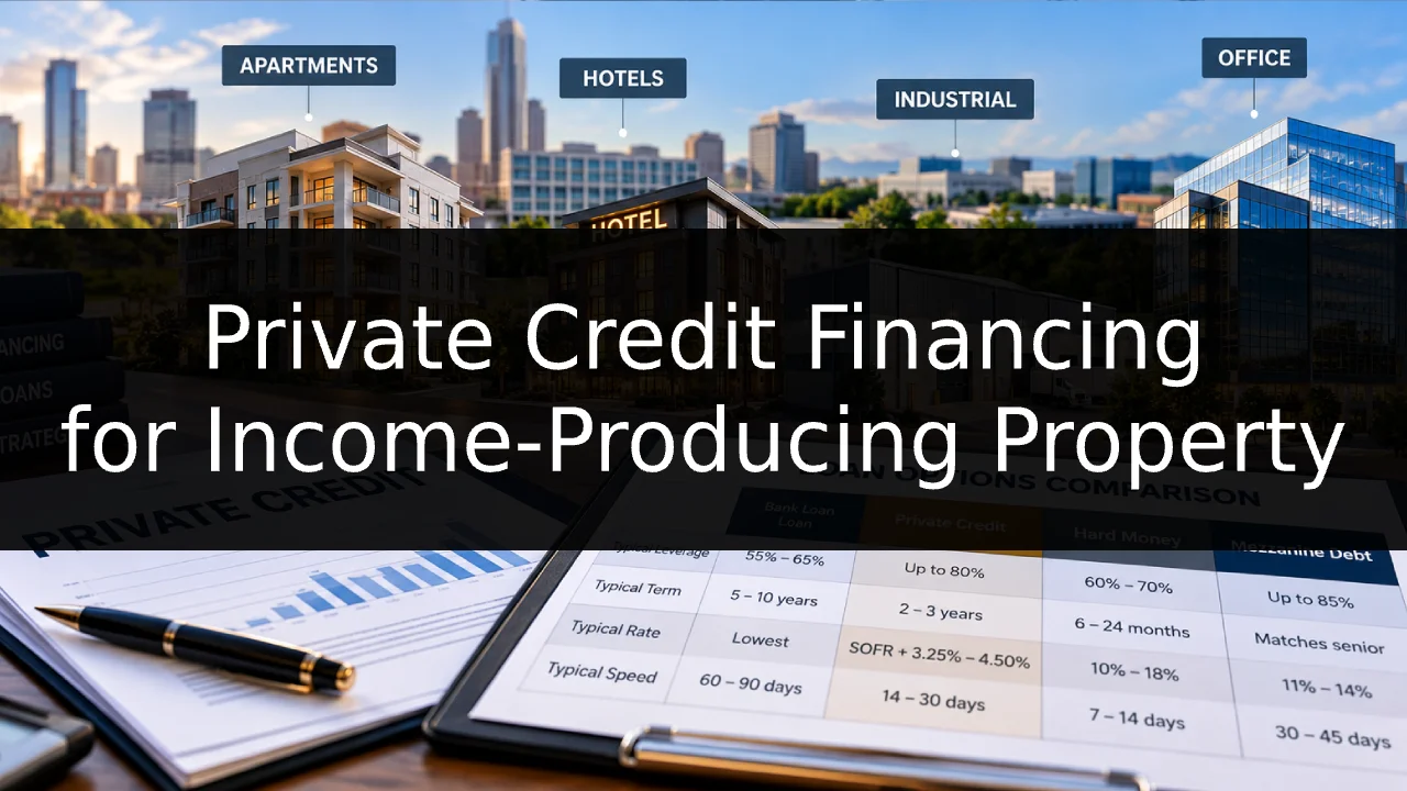 private credit financing for income-producing property